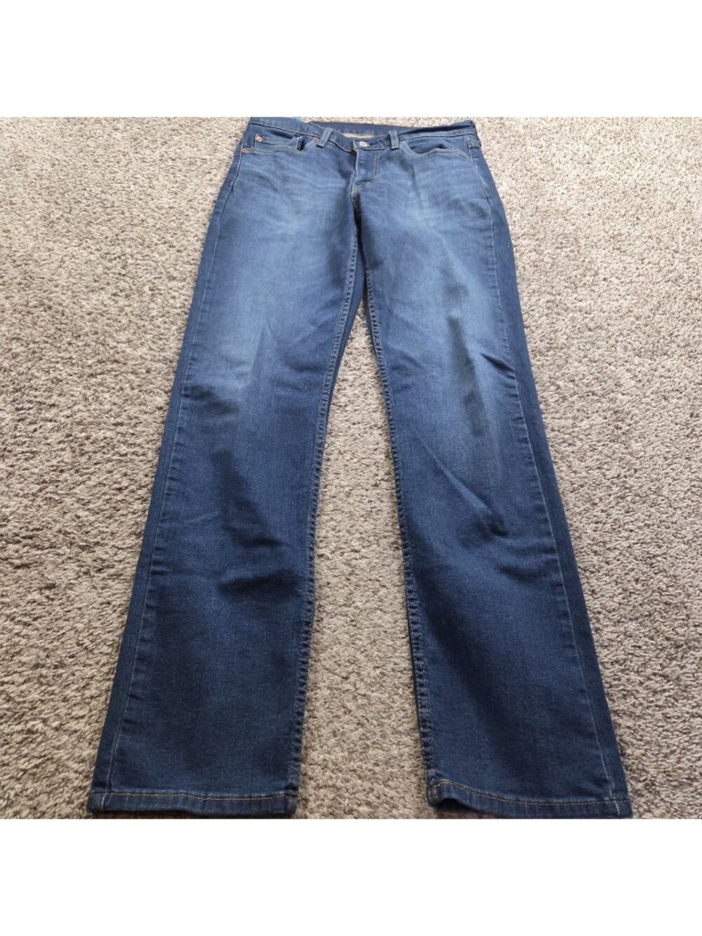 Levis 514 Jeans Mens 34x34.5 Tag 34x36 Straight Denim Dark Wash